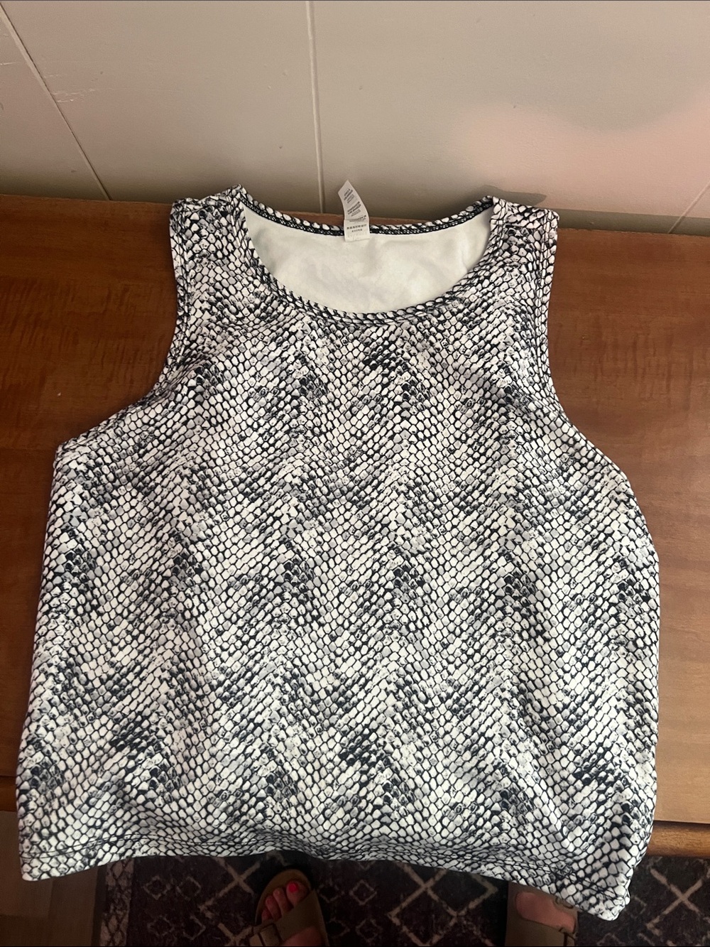 Snakeskin workout tank top